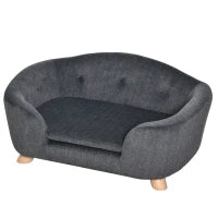 Cuccia per Cani di Taglia Piccola (Max 10kg) con Cuscino, 70x47x30cm - Grigio Antracite