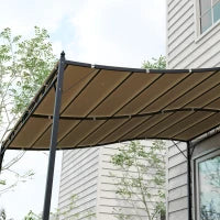 Telo di Ricambio per Pergola da Giardino 2.5x3 m con 8 Fori di Drenaggio, in Poliestere, 297x243 cm, Beige