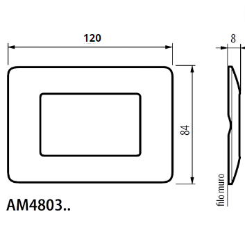 Bticino matix placca 4 posti tecnopolimero colorata am4804 pezzi 4 *** colore iron grigio scuro, confezione 1