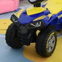Quad Giocattolo per Bambini 18-36 Mesi con Licenza GOODYEAR con Luci e Suoni Realistici, Blu e Giallo, 60x31x42cm