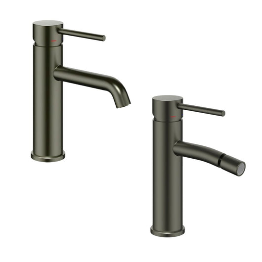 Miscelatori bagno lavabo e bidet serie jazz con leva in metallo e piletta facile installazione *** finitura- canna di...