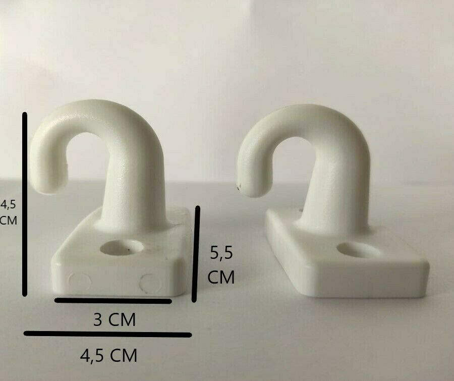 Braccetti Tende da Sole in Alluminio 50 cm Coppia Kit con Occhioli e Ganci Vari Colori