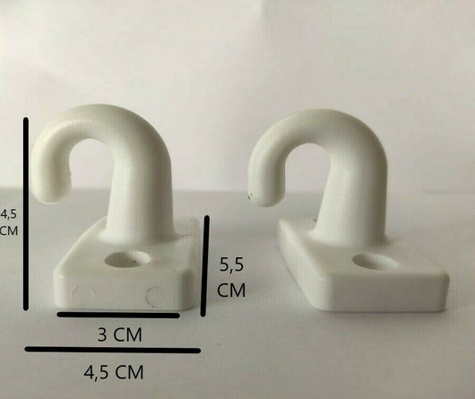 Braccetti Tende da Sole in Alluminio 50 cm Coppia Kit con Occhioli e Ganci Vari Colori