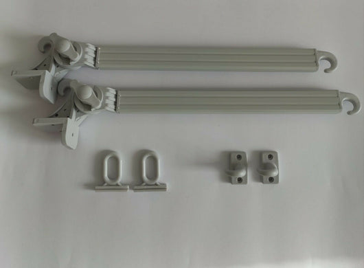 Braccetti Tende da Sole in Alluminio 50 cm Coppia Kit con Occhioli e Ganci Vari Colori