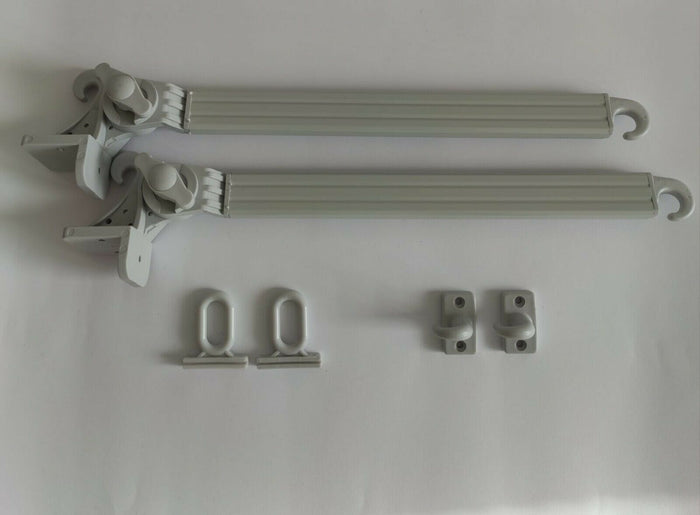 Braccetti Tende da Sole in Alluminio 50 cm Coppia Kit con Occhioli e Ganci Vari Colori