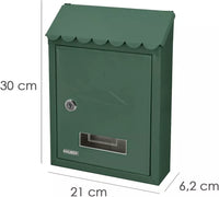 Cassetta Postale per Esperni Maurer Stamp colore 21x30x6,8 cm Verde