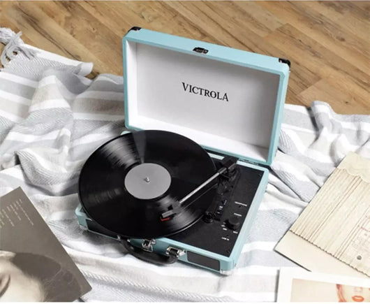 Victrola Journey, Valigia Giradischi Vintage Bluetooth a 3 Velocità, Turchese