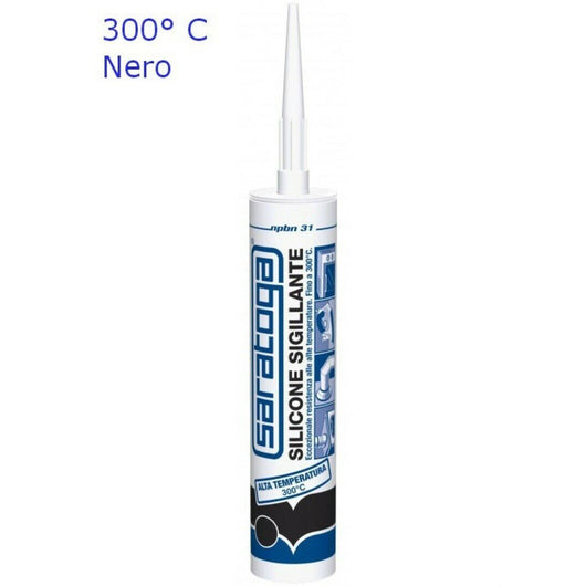 SILICONE SIGILLANTE TERMICO ALTA TEMPERATURA ACETICO NERO 280ml NPBN31 SARATOGA 85409001