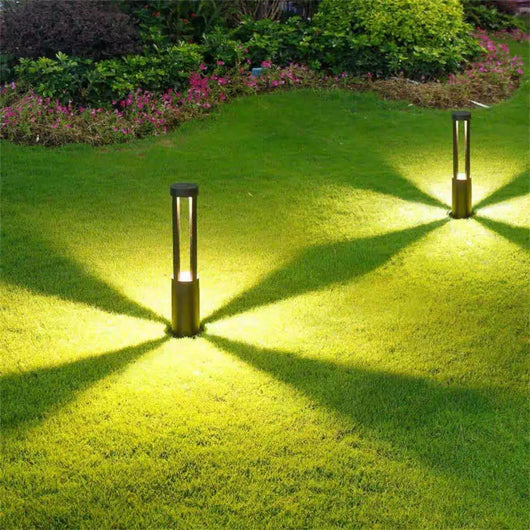Lampione LED 12W esterno IP65 lampioncino luce giardino cortile viale 60cm 230V COLORE GRIGIO 6000K