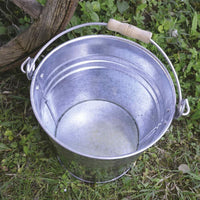 SECCHIO IN METALLO ZINCATO CON MANICO IMPUGNATURA IN LEGNO 10 LT GIARDINO E CASA SEZI000010000