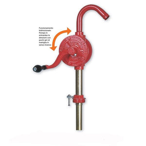 POMPA TRAVASO LIQUIDO ROTATIVA FUSTI MANUALE A MANOVELLA GROZ