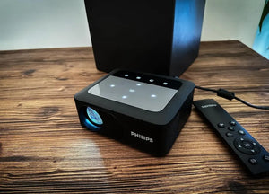 Philips NeoPix 110, Mini Videoproiettore True HD 720p, Display 65", Wi-Fi, Nero