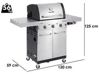 Char-broil Professional Pro S 3 BBQ a gas Tru-infrared 3 bruciatori + 1 laterale