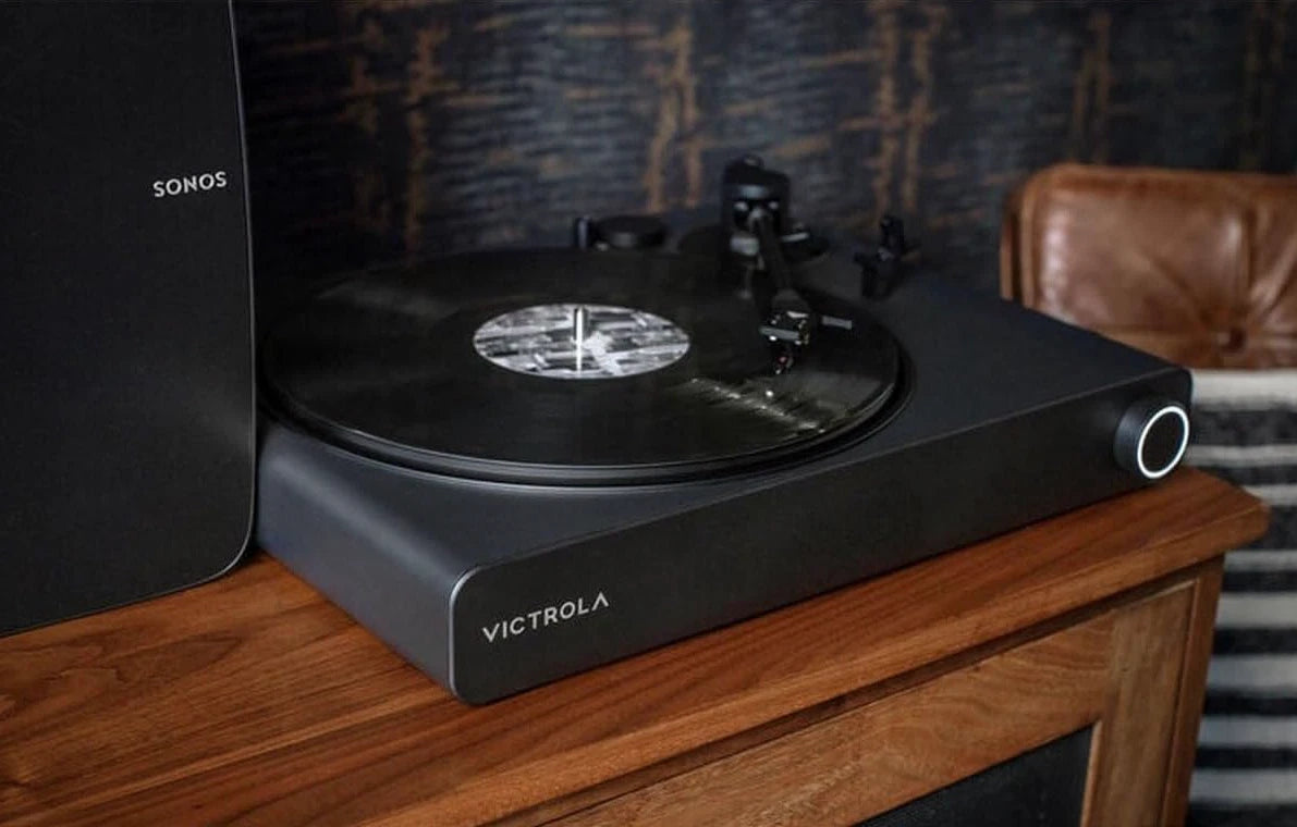Victrola Stream Onyx Giradischi in vinile a 3 velocità modalità wireless