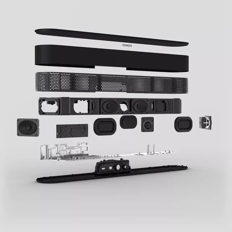 Sonos Beam Gen2, soundbar TV e musica, Multiroom Wi-Fi, Imput HDMI eARC, Dolby Atmos, AirPlay2, Google Assistenza e Amazon Alexa - Nero