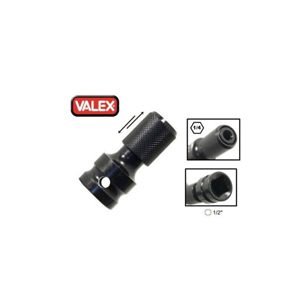 ADATTATORE DA 1/2" QUADRO A 1/4" ESAGONALE PORTAINSERTI VALEX 1461701