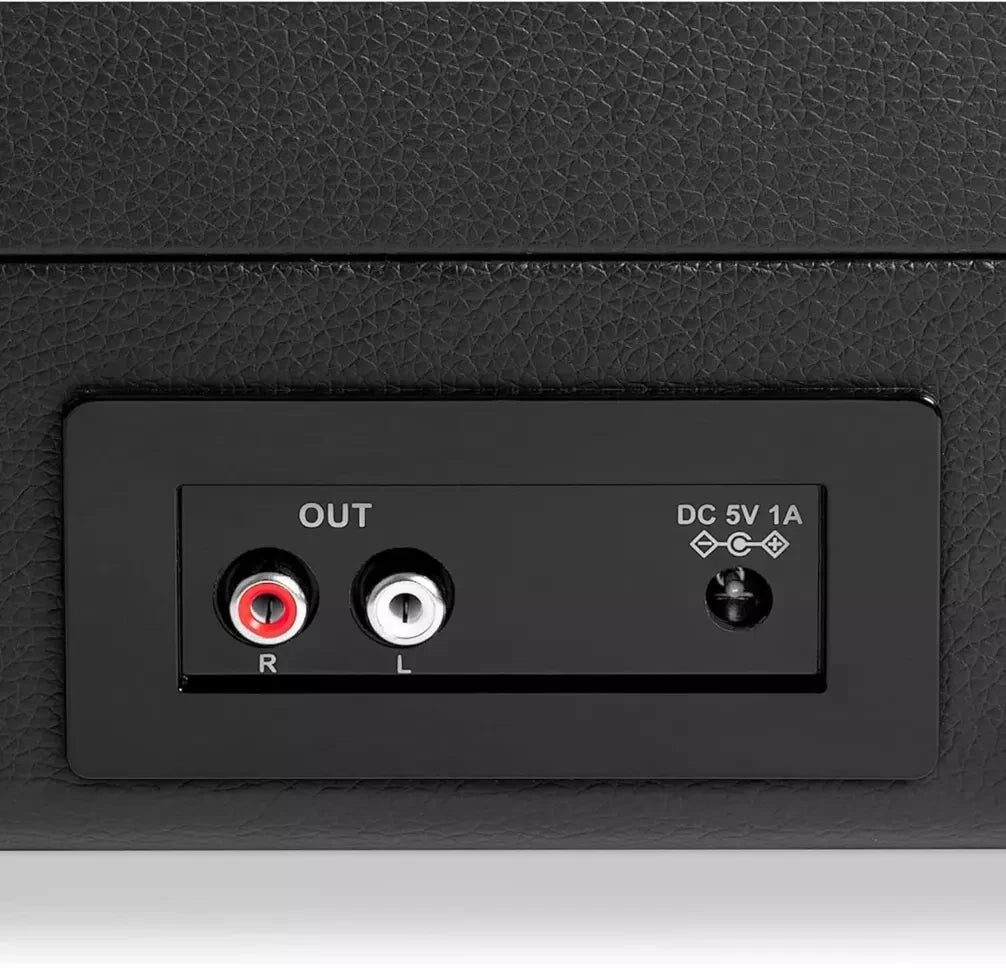 Victrola Journey, Valigia Giradischi Vintage Bluetooth a 3 Velocità, Nero