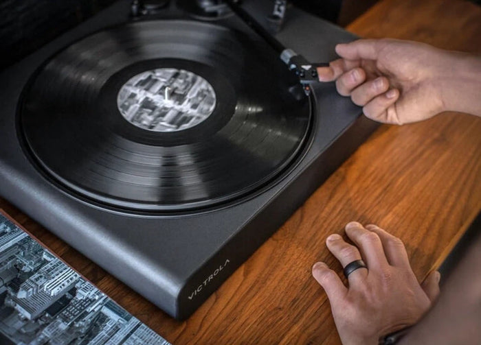 Victrola Stream Onyx Giradischi in vinile a 3 velocità modalità wireless