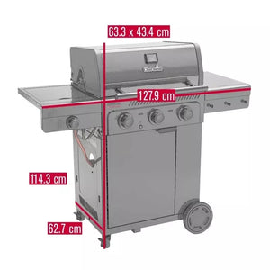 Barbecue a gas Char-Broil Essential 3 G con 3 bruciatori, griglie in ghisa