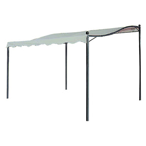 GAZEBO DA GIARDINO "VERANDA" 3x2,5m TELAIO METALLO COPERTURA IN POLIETILENE ECRU LIFE IN GARDEN