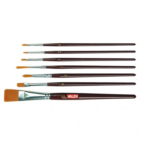 SET SERIE PENNELLI PER DECORAZIONE 7 PEZZI DA PITTORE PIATTI E TONDI VALEX 1961103