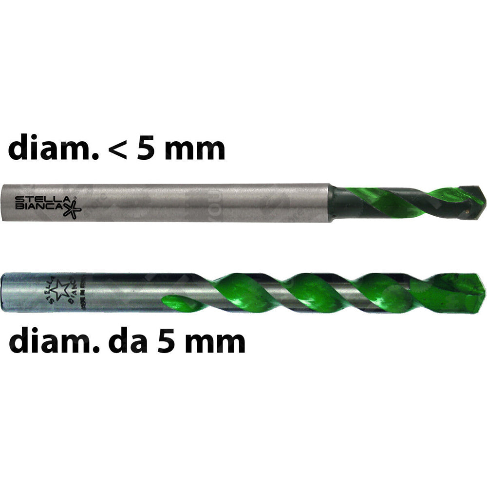 PUNTA PER GRANITO RETTIFICATA Ø10 mm PUNTE PER MATERIALI EDILI MOLTO DURI STELLA BIANCA 082G0100