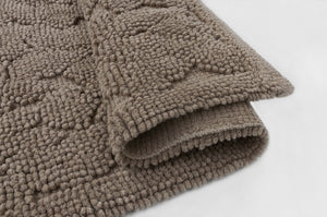 Tappeto Morbido Cotone 53x110 cm Scendiletto Bagno Camera Assorbente Antiscivolo Tortora