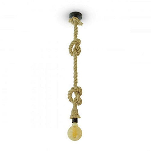 PORTALAMPADA LAMPADARIO SOFFITTO CORDA E27 EDISON PENDENTE NODO VINTAGE 2 MT