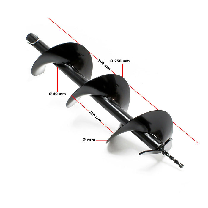 Set trivella termica 63,3 ccm 3 hp punta 250 mm uso 2 persone trapano 16_0001566