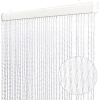 Tenda Antimosche Filo Intrecciato Gomma PVC Moschiera Finestra Porta Ingresso Trasparente - 100x220 Cm 