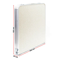 Set tavolo sgabelli da campeggio 120 cm alluminio pieghevole mobili da giardino esterno 16_0002494