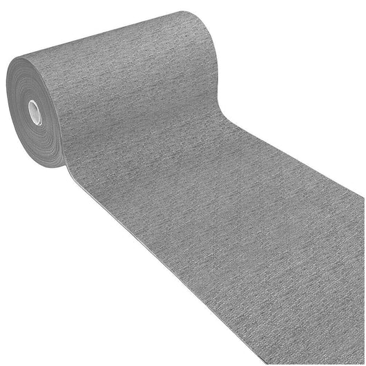 Tappeto Cucina Tinta Unita Striato 54x40 Cm Bordato Assorbente Passatoia Casa Antiscivolo Grigio