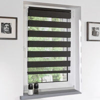 Tenda a Rullo 200x180 Cm Finestra Porta Interno Casa Ufficio Kit Montaggio Parete Telaio No Fori Nero