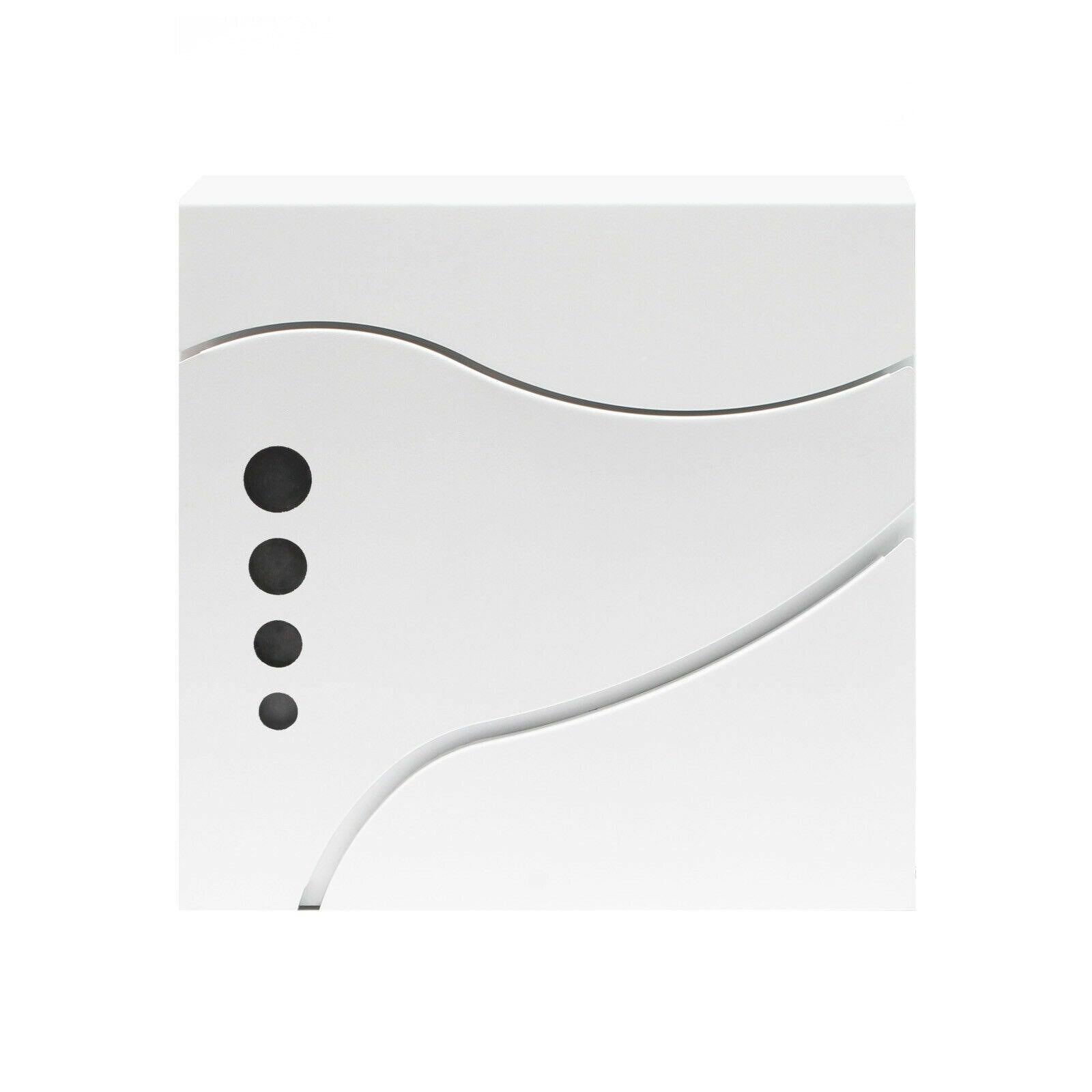 Cassetta postale da parete di design con scomparto per giornali in acciaio zincato 37 x 37 x 10,5 cm bianco 16_0000084