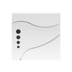 Cassetta postale da parete di design con scomparto per giornali in acciaio zincato 37 x 37 x 10,5 cm bianco 16_0000084