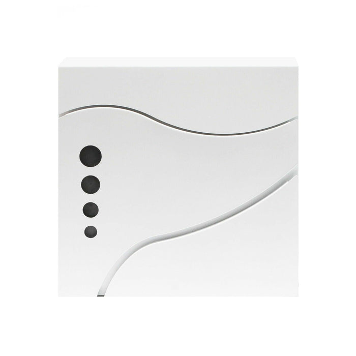 Cassetta postale da parete di design con scomparto per giornali in acciaio zincato 37 x 37 x 10,5 cm bianco 16_0000084