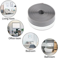 GUARNIZIONE ADESIVA PARAFREDDO PARASPIFFERI PORTE FINESTRE GRIGIO CHIARO 25MM