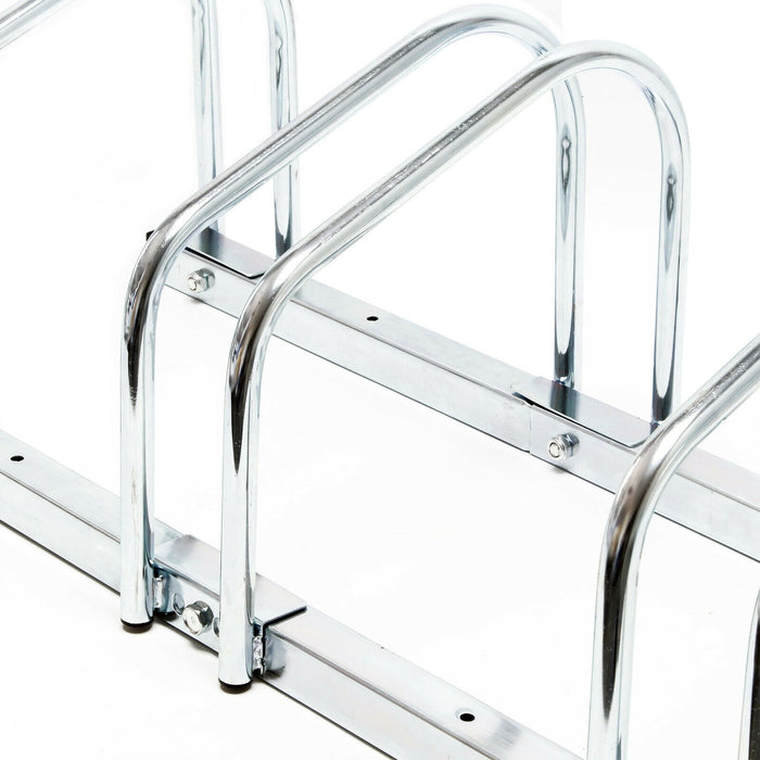 Portabici da pavimento per 5 biciclette cm 130,5 in metallo zincato 16_0001501