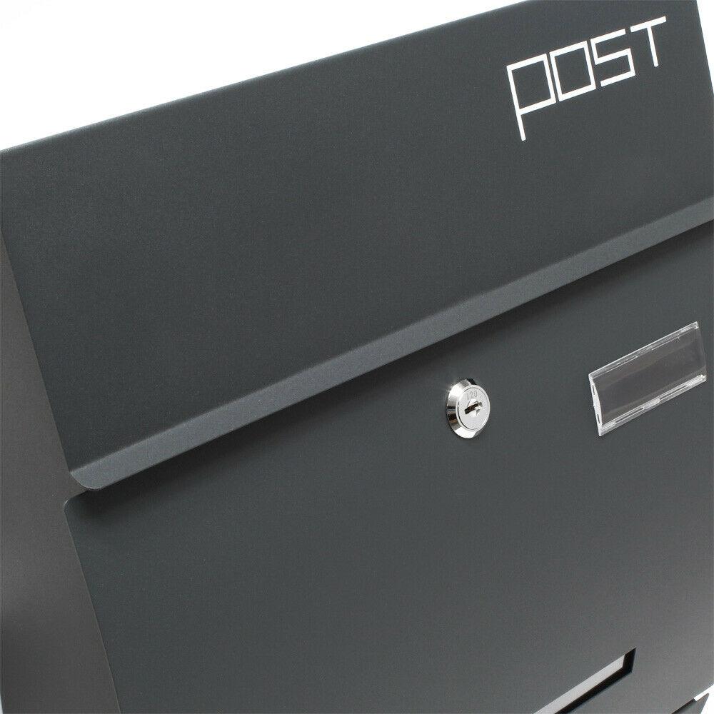 Cassetta postale dal design moderno porta giornali da parete antracite 16_0000062