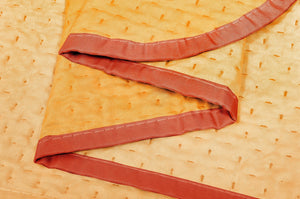 Trapunta Double Face SINGOLA 150x255 cm Coperta Morbida Copriletto Tinta Unita Arancione