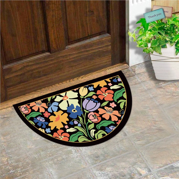 Zerbino Gomma Sostenibile 40X70 Antiscivolo Ingresso Interno Esterno Moderno Semiluna Dis.MD