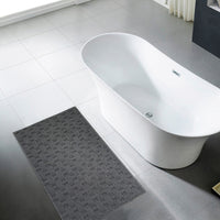 Tappeto Bagno Morbido Assorbente Antiscivolo 3D Intrecciato Scendiletto Lavabile 45x75 Cm Antracite