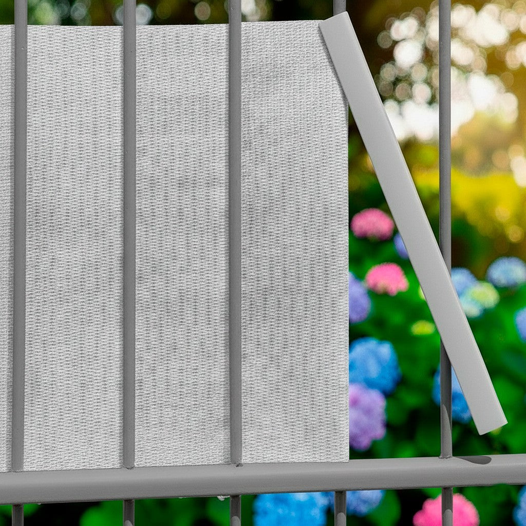 Striscia Banda Frangivista Fasce PVC Rotolo Schermo Privacy Recinzione Balcone Cancello - Grigio