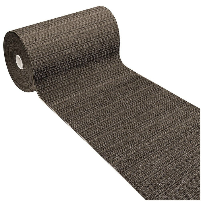 Tappeto Cucina Tinta Unita Striato 54x110 Cm Bordato Assorbente Passatoia Casa Antiscivolo Marrone