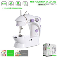 MINI MACCHINA DA CUCIRE 4 IN 1 PER CUCIRE PORTATILE CUCITO FILO SARTA SM-202A