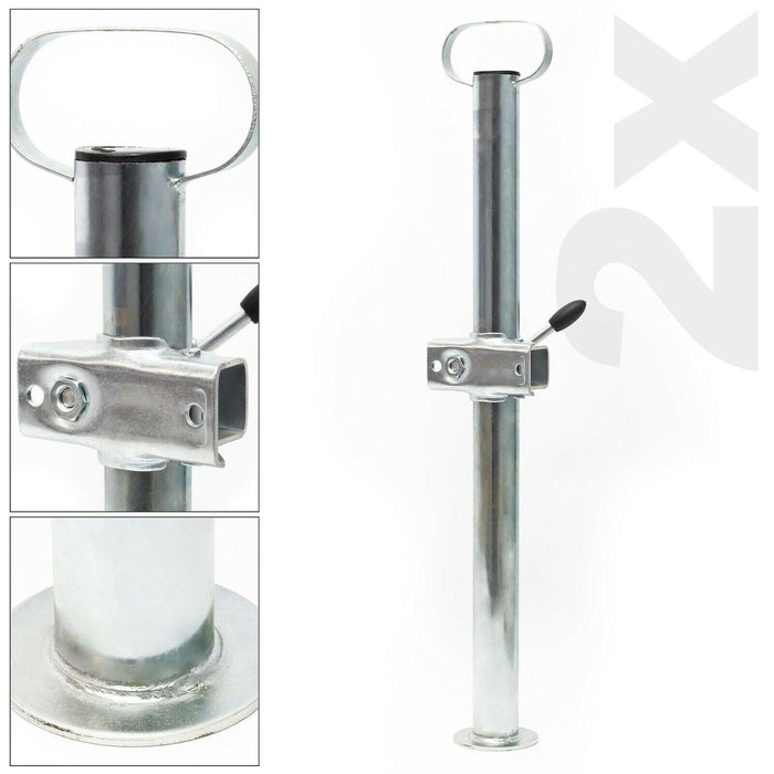 Kit cavalletto per rimorchio 10 pezzi cunei bloccaggio terminale supporto ruota 16_0002536