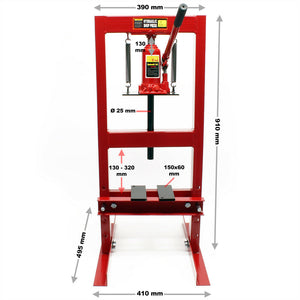 Pressa idraulica pressa da officina pressa a telaio 6 ton pressa a cremagliera rossa 16_0000573