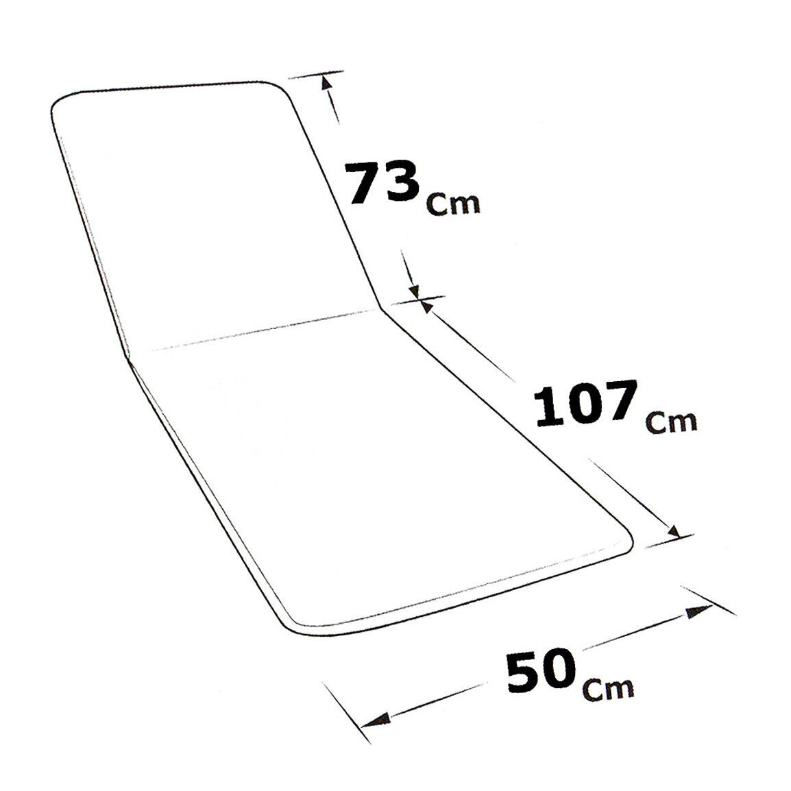 Cuscino Sdraio Morbido A Righe Copri Seduta Lettino Prendisole Pieghevole Made In Italy Verde