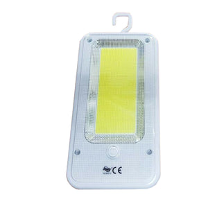 LAMPADA LED COB RICARICABILE 9W LUCE EMERGENZA ARMADI GANCIO CAMPEGGIO TE-B0213