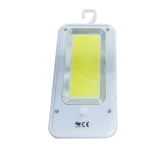 LAMPADA LED COB RICARICABILE 9W LUCE EMERGENZA ARMADI GANCIO CAMPEGGIO TE-B0213